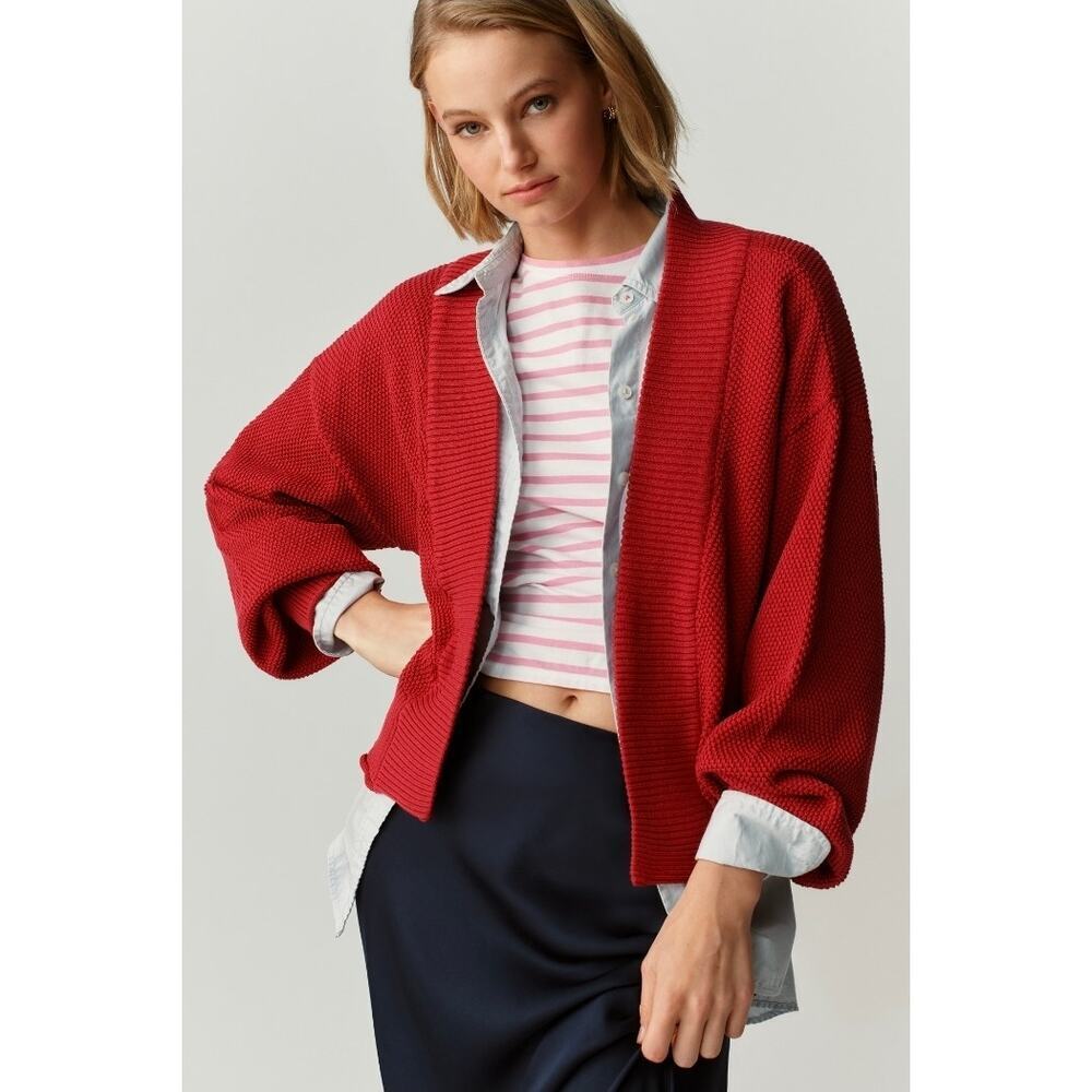 NWT The Livvy Waffle Knit Cardigan by Flat White x Anthropologie. One Size .